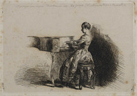 TvB G 0205
<br/>
Vrouw aan spinet
<br/>
<em>Bles, David Joseph (1821-1899)</em>